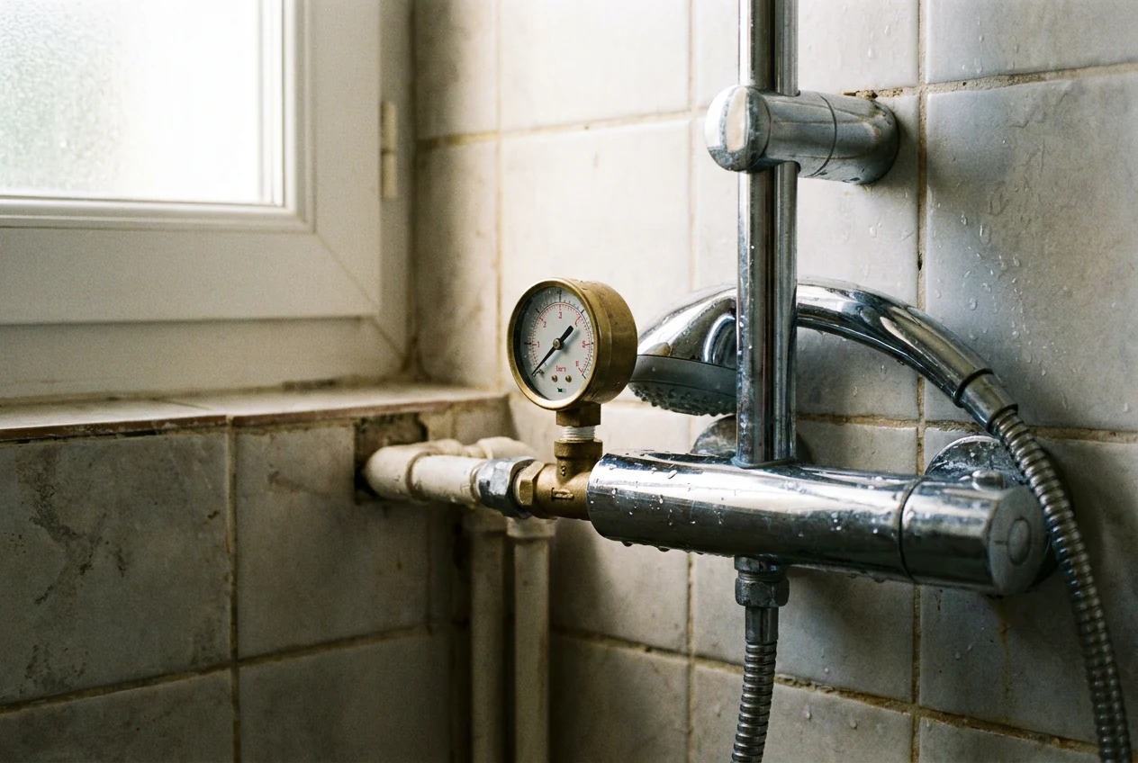 Pression de l'eau dans la douche à Saint-Jory