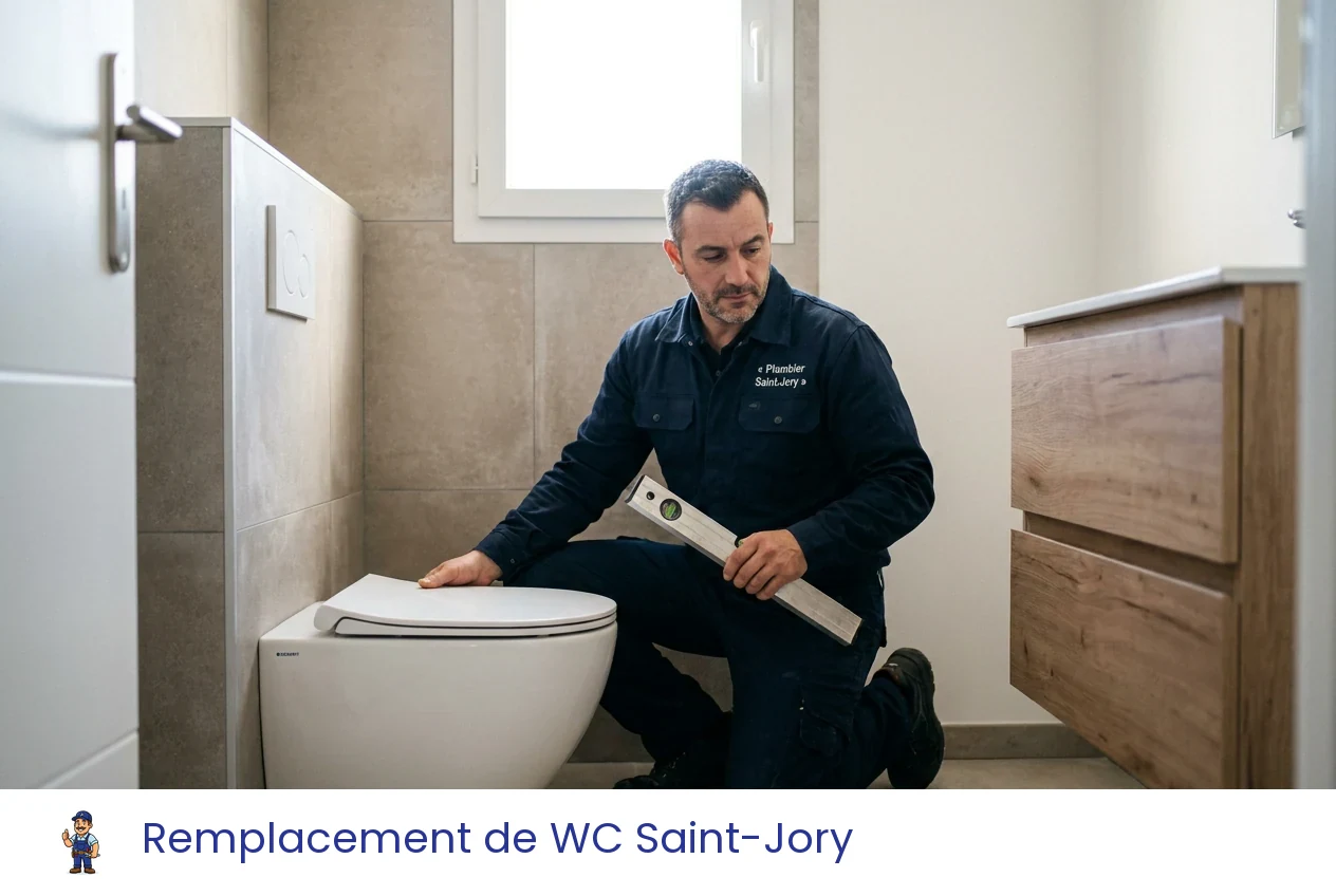 Remplacement de WC à Saint-Jory